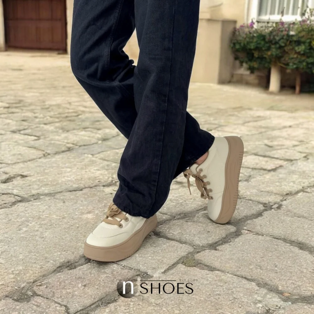 Women’s Beige Platform Sneakers ALLSY Lonza 196324 15739 5841