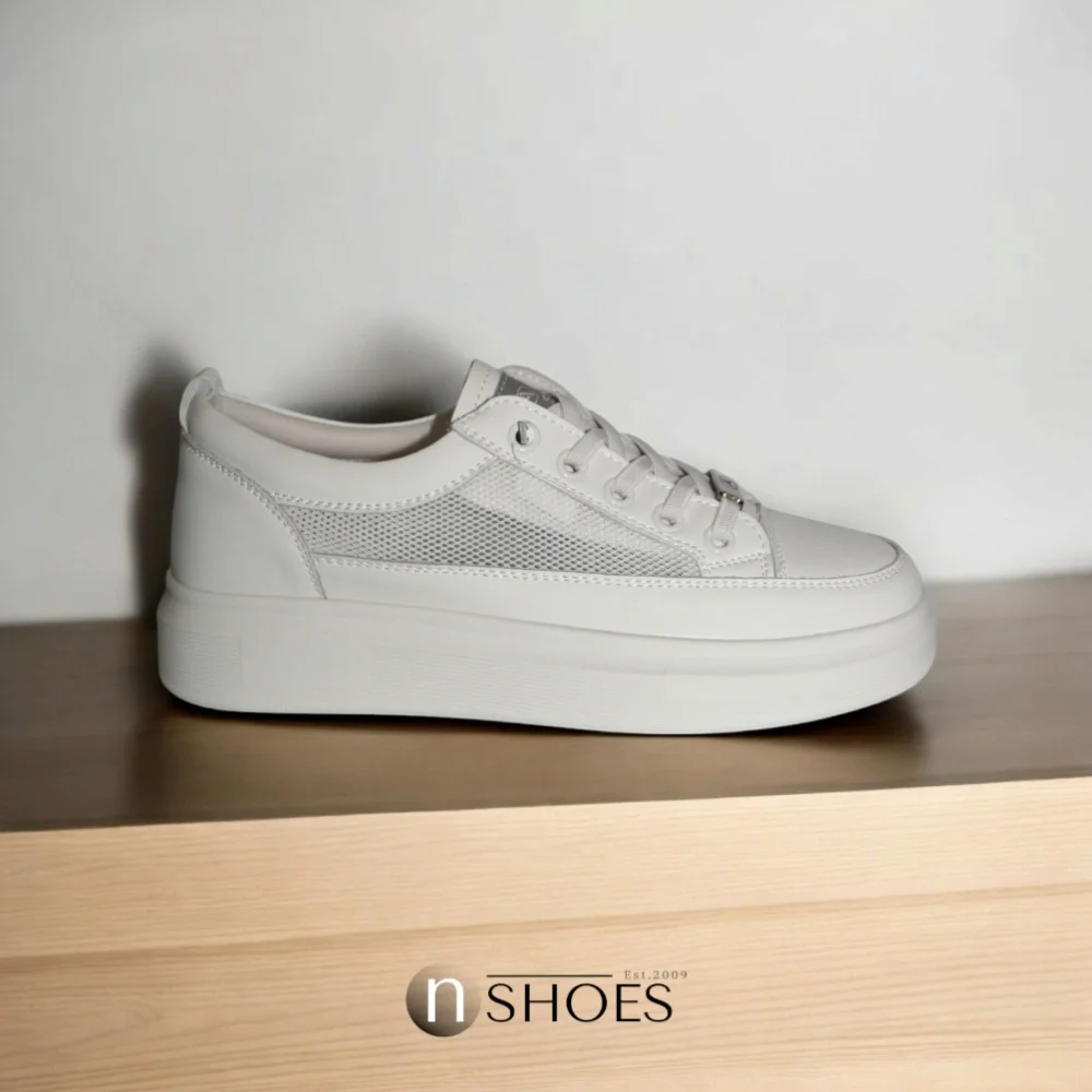 Women's white sneakers ALLSY model 5843