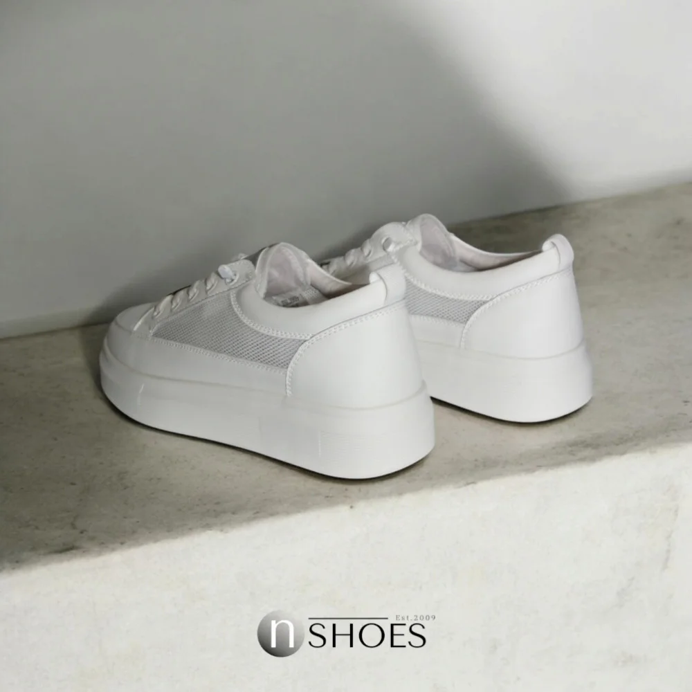 Women's white sneakers ALLSY model 5843