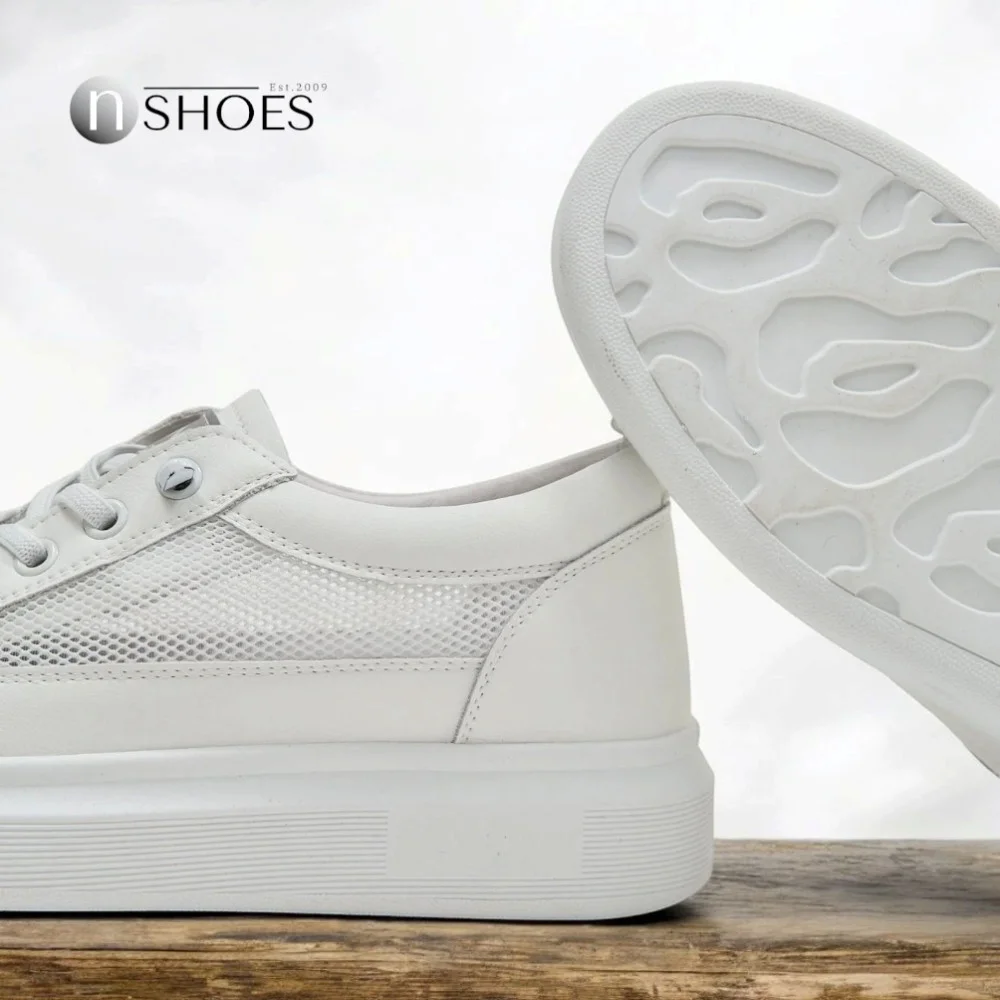 Women's white sneakers ALLSY model 5843