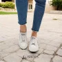 Women's white sneakers ALLSY model 5843