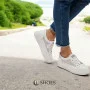 Women's white sneakers ALLSY model 5843