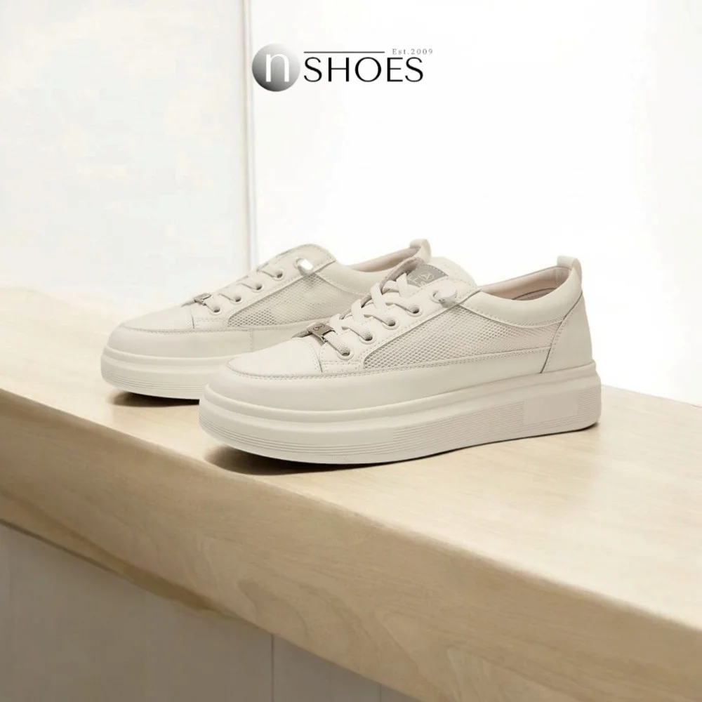 Women's white sneakers ALLSY model 5843