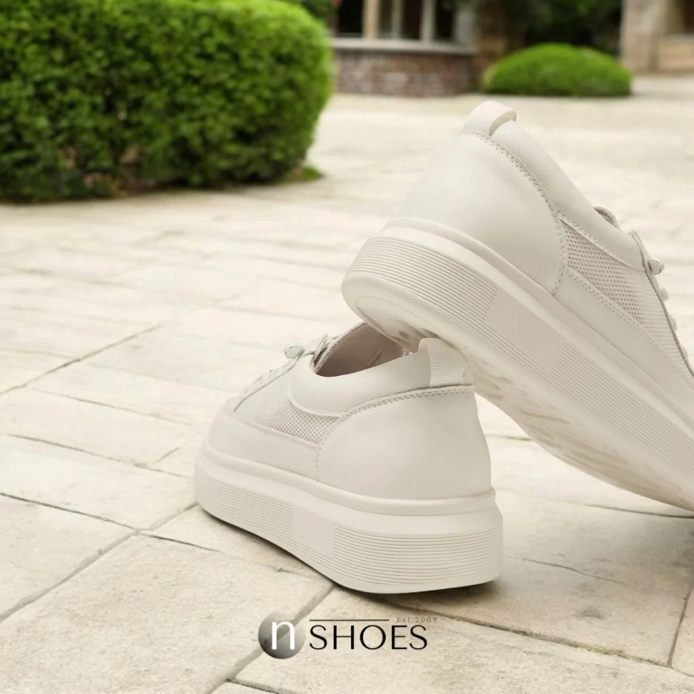 Women's white sneakers ALLSY model 5843