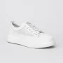 Women's white sneakers ALLSY model 5843