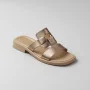 Women's leather slippers Fabio Monelli Layna Bronze model 5846