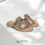 Women's leather slippers Fabio Monelli Layna Bronze model 5846