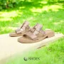 Women's leather slippers Fabio Monelli Layna Bronze model 5846