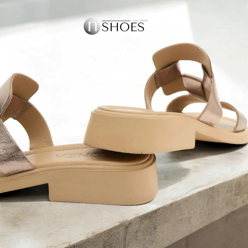 Women's leather slippers Fabio Monelli Layna Bronze model 5846