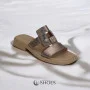 Women's leather slippers Fabio Monelli Layna Bronze model 5846