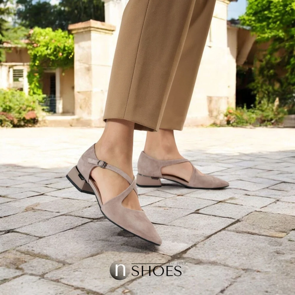 Women's suede slingbacks Lonza NY 199528 199527 model 5851