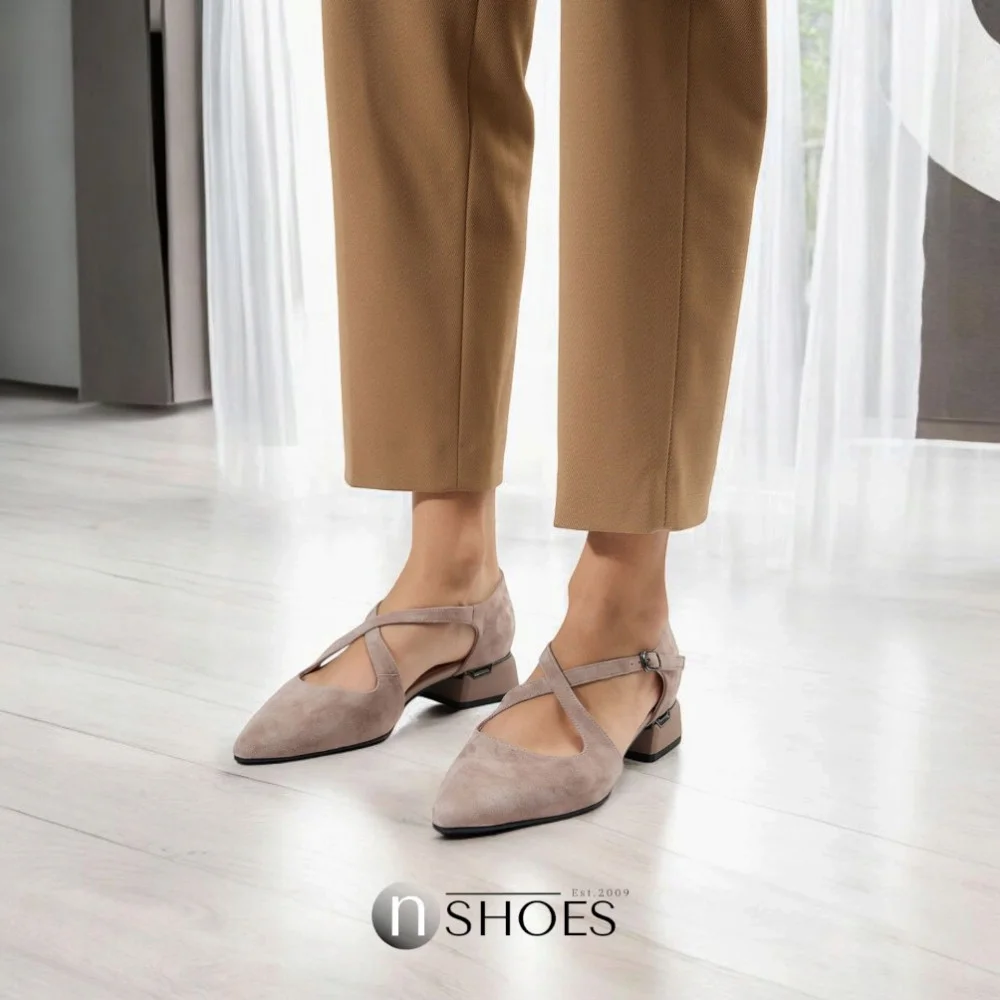 Women's suede slingbacks Lonza NY 199528 199527 model 5851