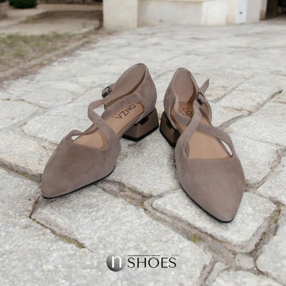 Women's suede slingbacks Lonza NY 199528 199527 model 5851