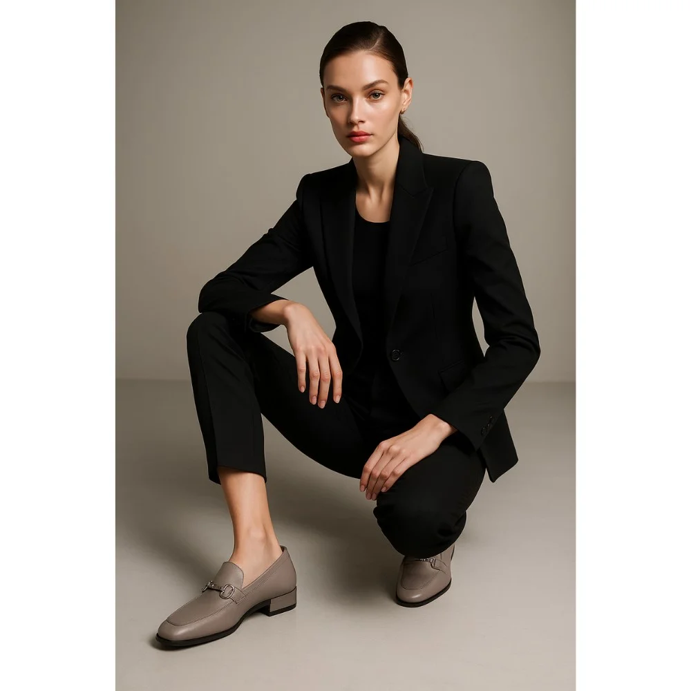 Women's leather loafers Fabio Monelli model 5852