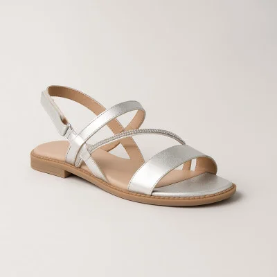 Women's stylish silver sandals Lasocki EST-AFIONA-12 5858 festive made of genuine leather from the Polish brand Women's stylish silver sandals Lasocki EST-AFIONA-12 5858 festive made of genuine leather from the Polish brand