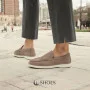 Women's suede loafers Loro Piana Classy Dark Grey model 5863