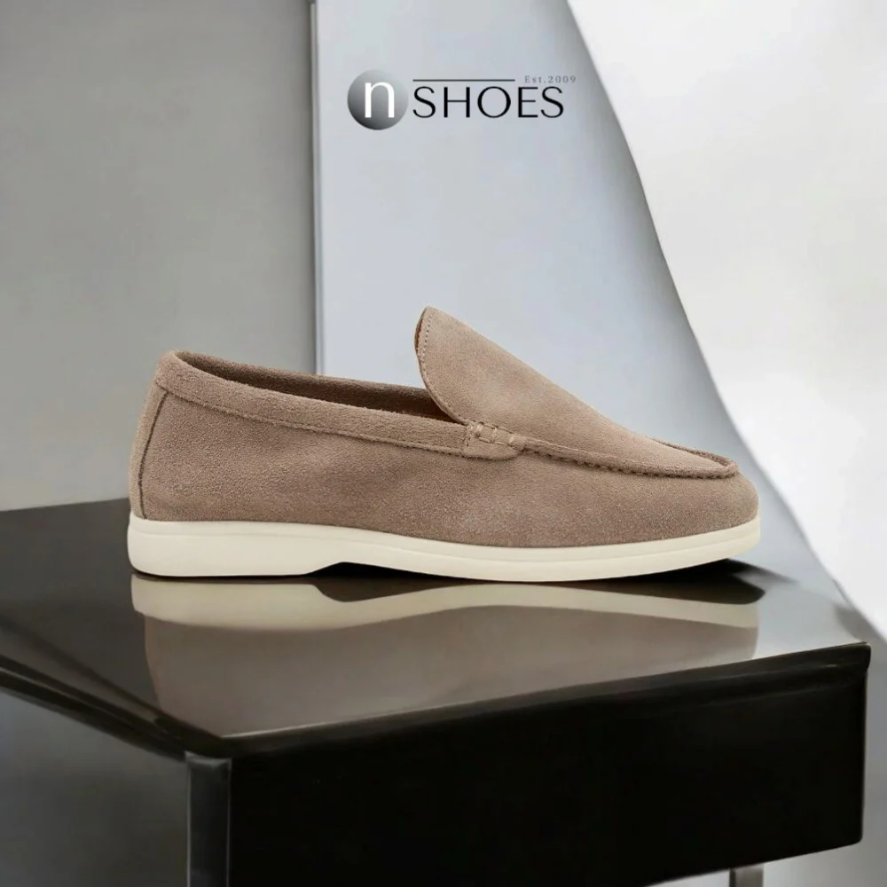 Women's suede loafers Loro Piana Classy Dark Grey model 5863