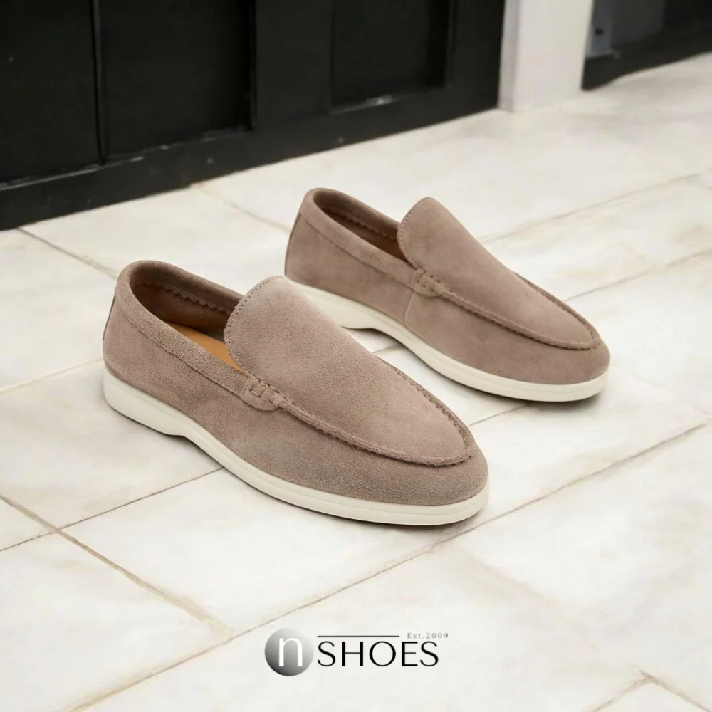 Women's suede loafers Loro Piana Classy Dark Grey model 5863