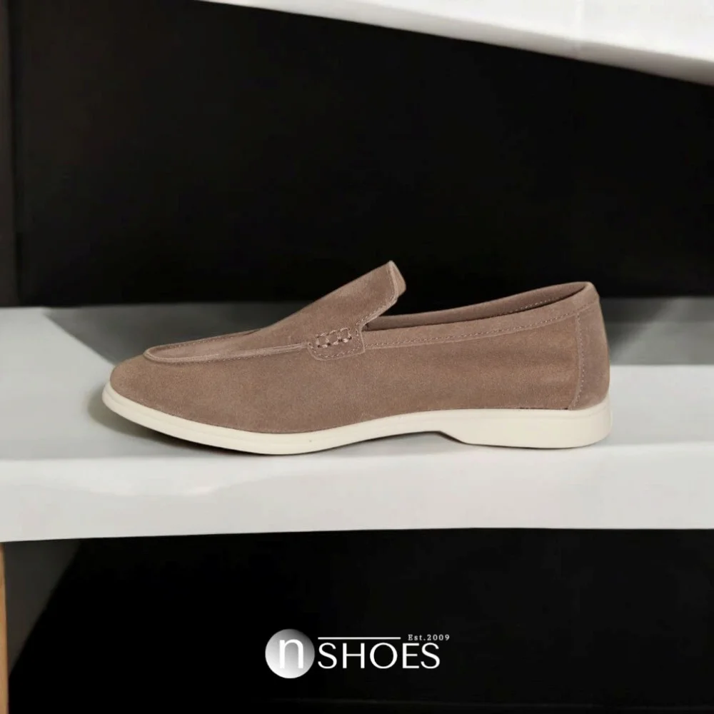 Women's suede loafers Loro Piana Classy Dark Grey model 5863