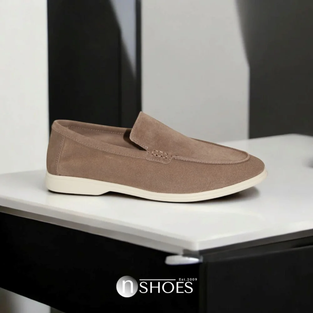 Women's suede loafers Loro Piana Classy Dark Grey model 5863