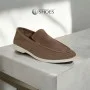 Women's suede loafers Loro Piana Classy Dark Grey model 5863