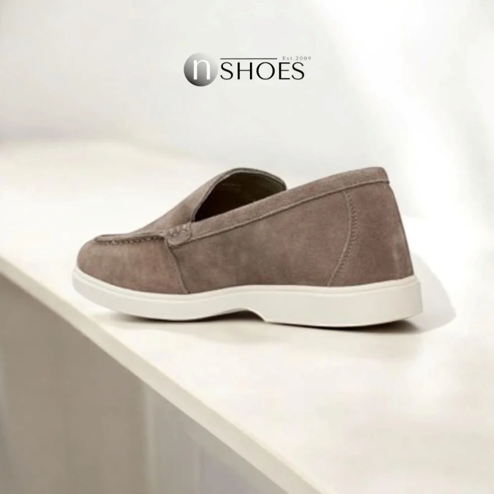 Women's suede loafers Loro Piana Classy Dark Grey model 5863