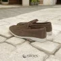 Women's suede loafers Loro Piana Classy Dark Grey model 5863