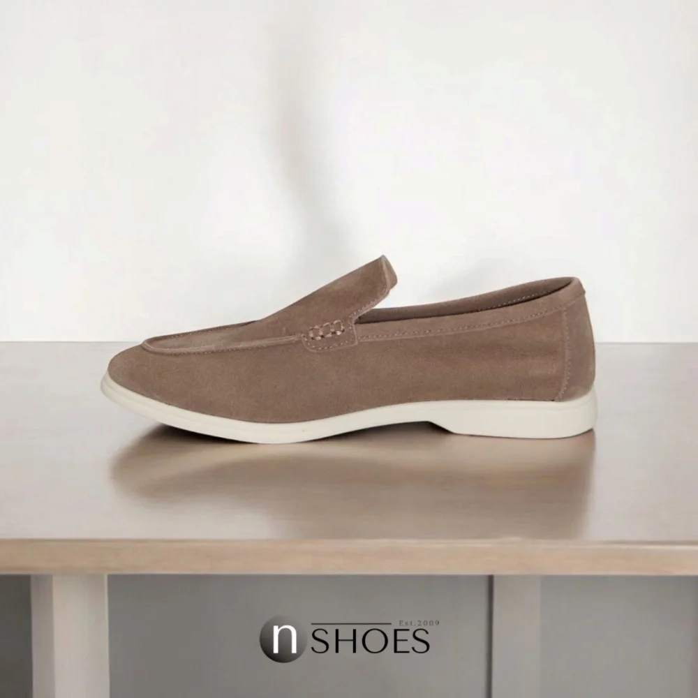 Women's suede loafers Loro Piana Classy Dark Grey model 5863