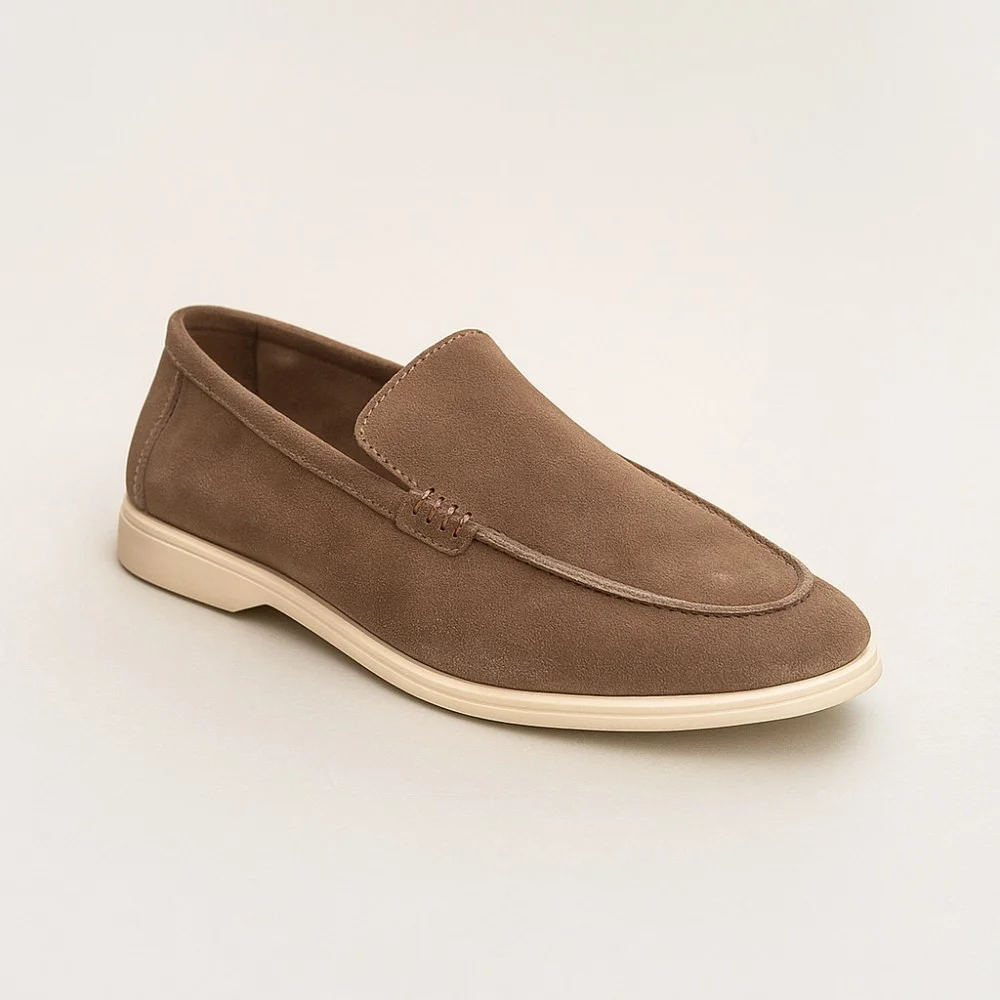 Women's suede loafers Loro Piana Classy Dark Grey model 5863