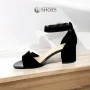 Women's suede sandals with medium heels SALA (Poland) model 5864