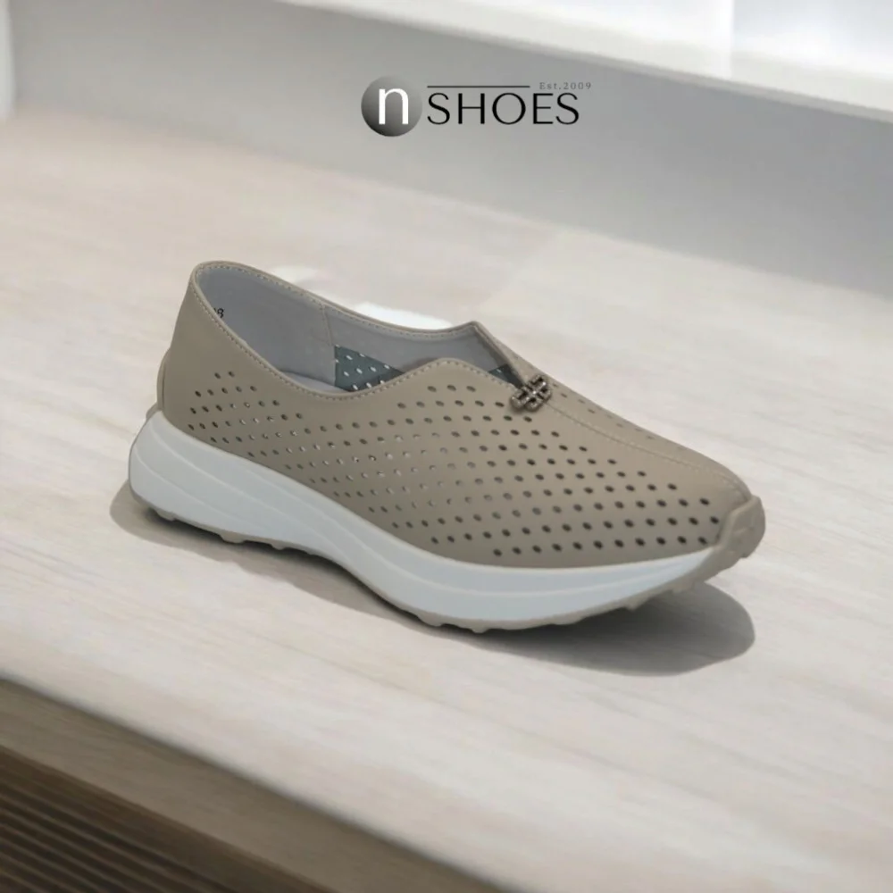 Женские комфортные кожаные мокасины с перфорацией Allsy модель 5871