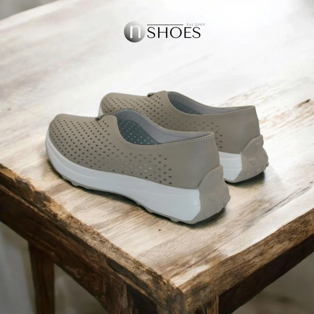 Женские комфортные кожаные мокасины с перфорацией Allsy модель 5871