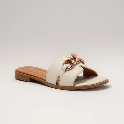Women's stylish white platform sandals Lasocki WI16-MENA-04 5884 made of genuine leather with decoration from the Polish brand Women's stylish white platform sandals Lasocki WI16-MENA-04 5884 made of genuine leather with decoration from the Polish brand