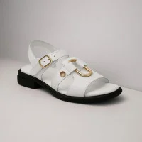 Женские стильные белые босоножки на платформе Lapia Trend 052750 Beyaz Deri 5886 из натуральной кожи от турецкой фабрики в стиле Jimmy Choo