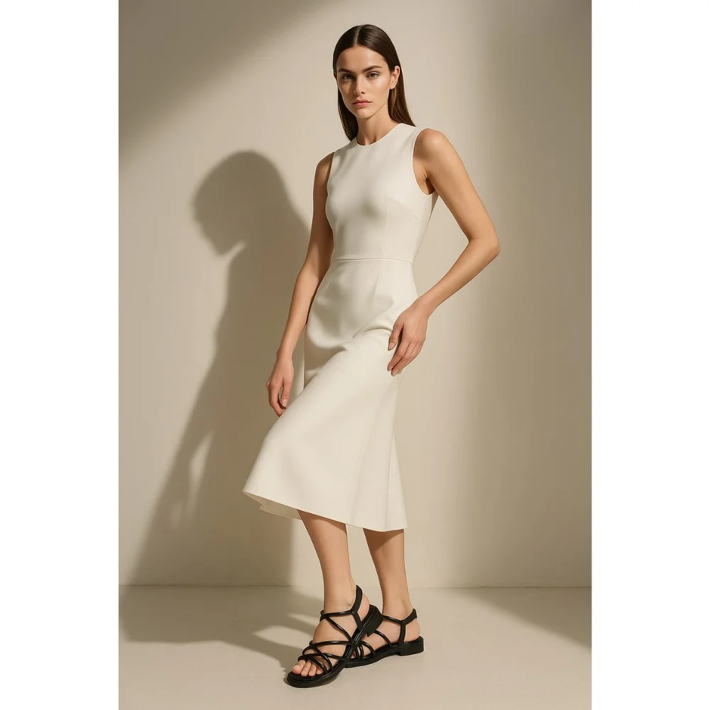 Женские черные босоножки с ремешками на платформе Allsy Lonza Cleo Black модель 5887