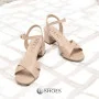 Women's beige heeled sandals RYLKO Arina (Poland) model 5897