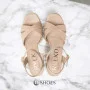 Women's beige heeled sandals RYLKO Arina (Poland) model 5897