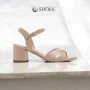 Women's beige heeled sandals RYLKO Arina (Poland) model 5897