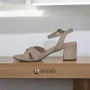 Women's beige heeled sandals RYLKO Arina (Poland) model 5897