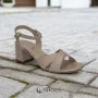 Women's beige heeled sandals RYLKO Arina (Poland) model 5897