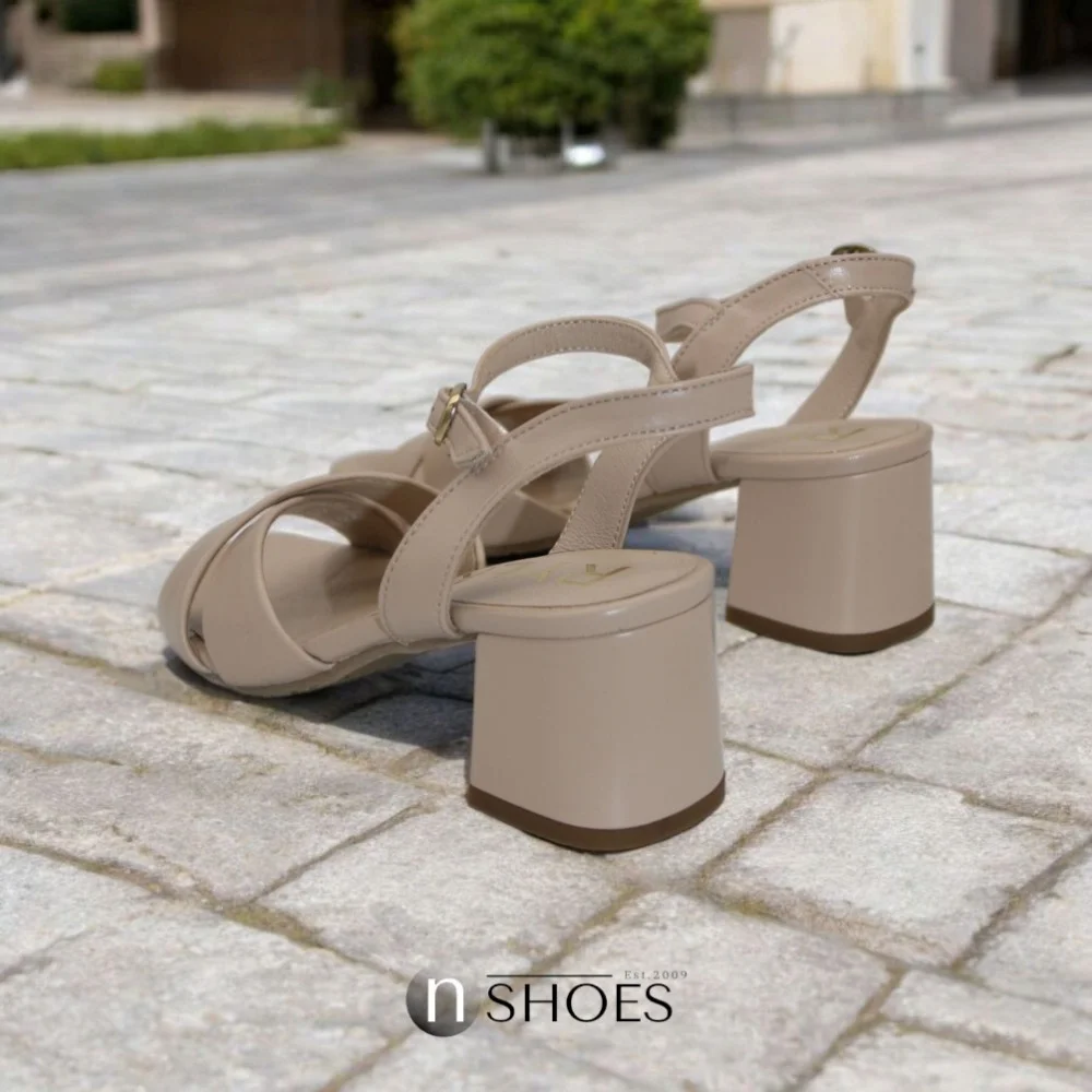 Women's beige heeled sandals RYLKO Arina (Poland) model 5897