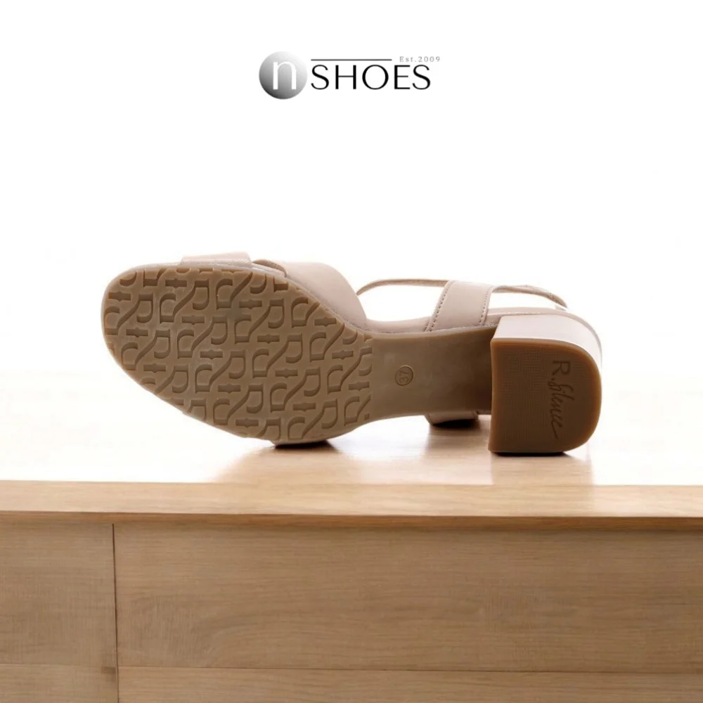 Women's beige heeled sandals RYLKO Arina (Poland) model 5897