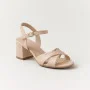 Women's beige heeled sandals RYLKO Arina (Poland) model 5897