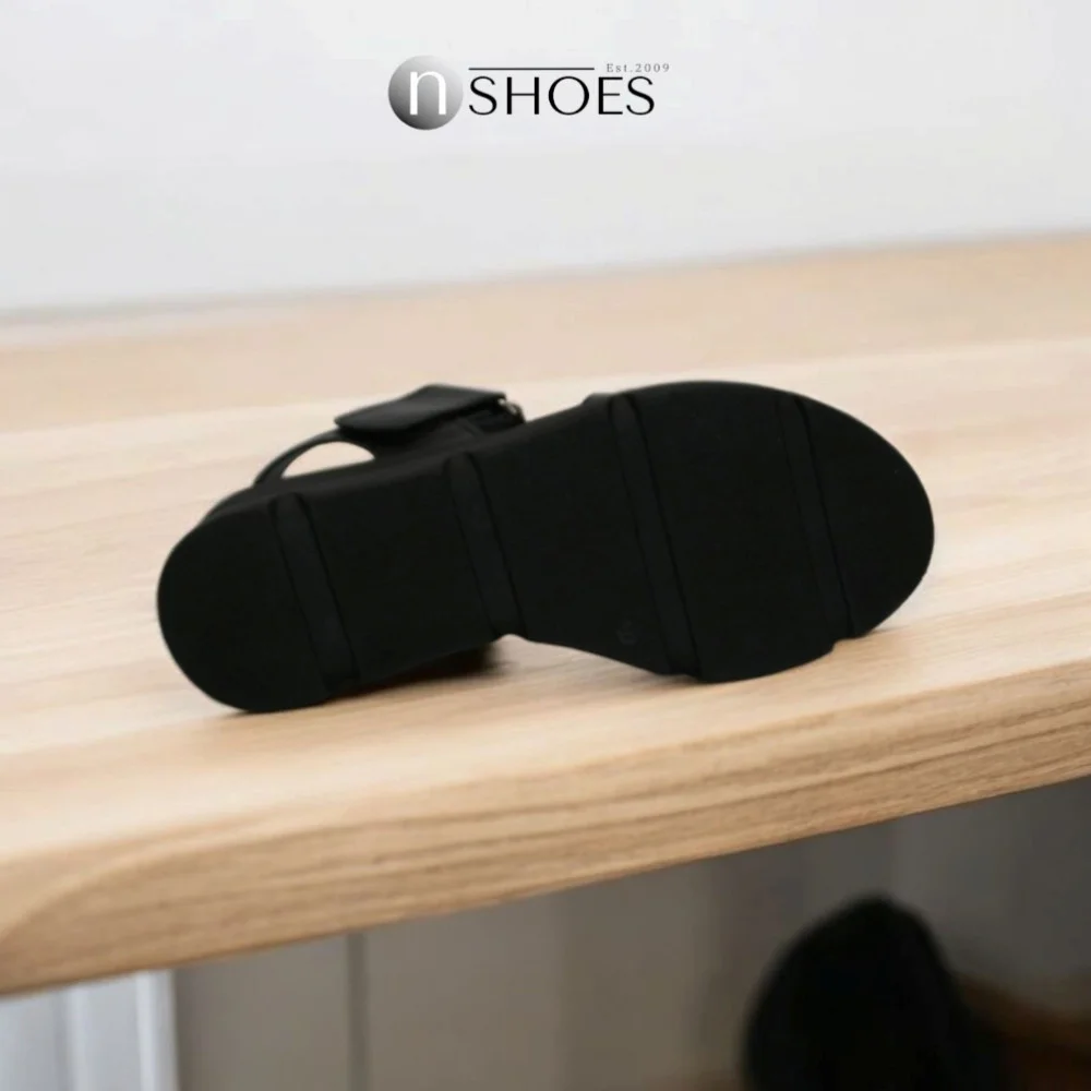 Women's comfortable leather wedge sandals Simen 7767a rocky nero 5907