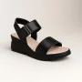 Women's comfortable leather wedge sandals Simen 7767a rocky nero 5907