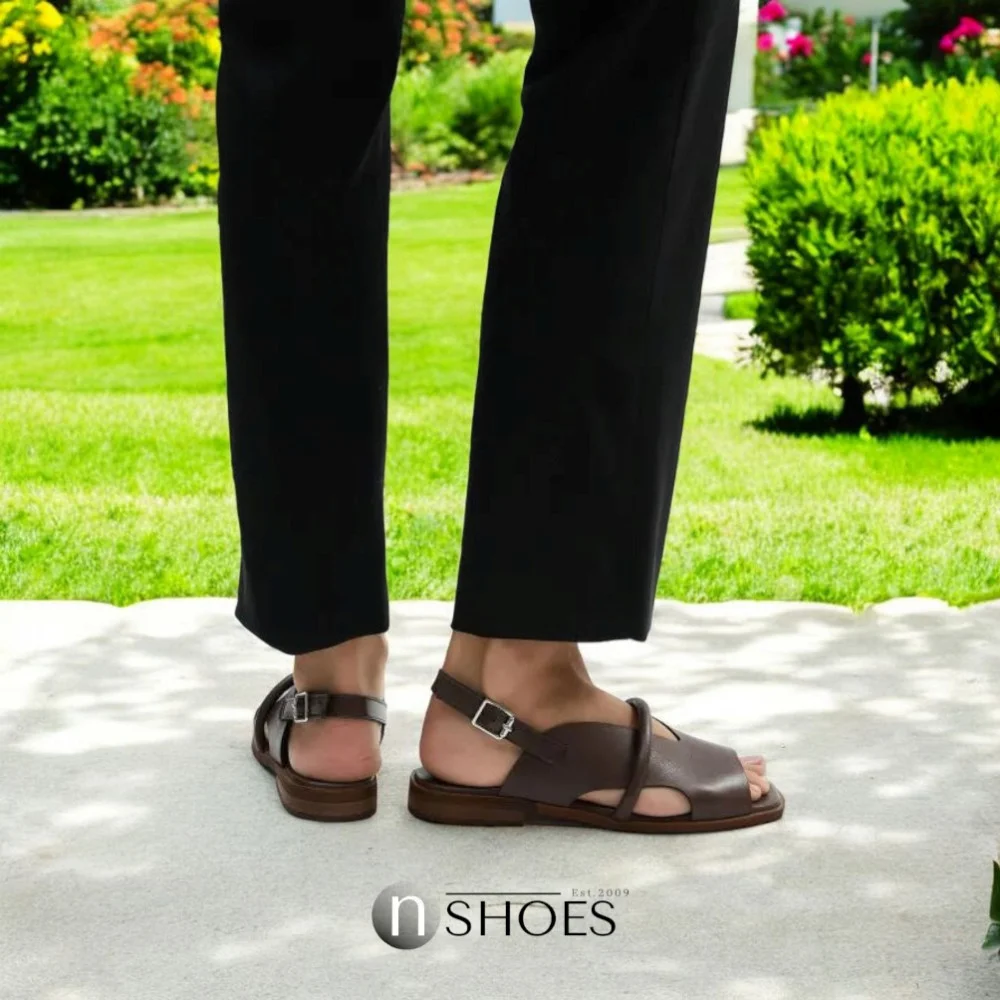 Women's brown sandals Lonza Bergen Brown New York model 5911