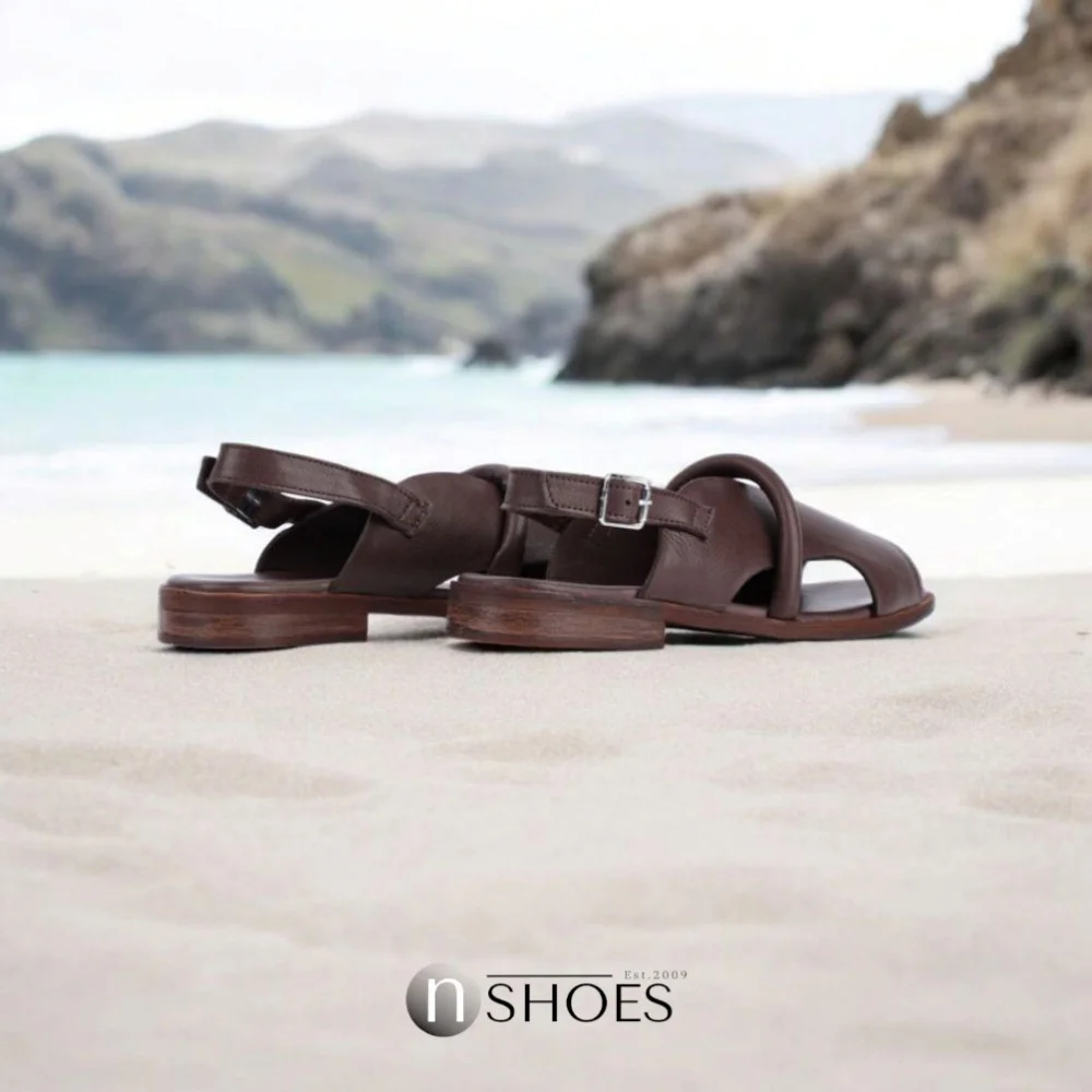 Women's brown sandals Lonza Bergen Brown New York model 5911