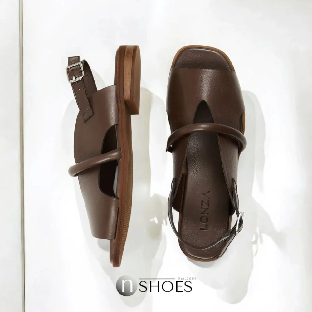 Women's brown sandals Lonza Bergen Brown New York model 5911