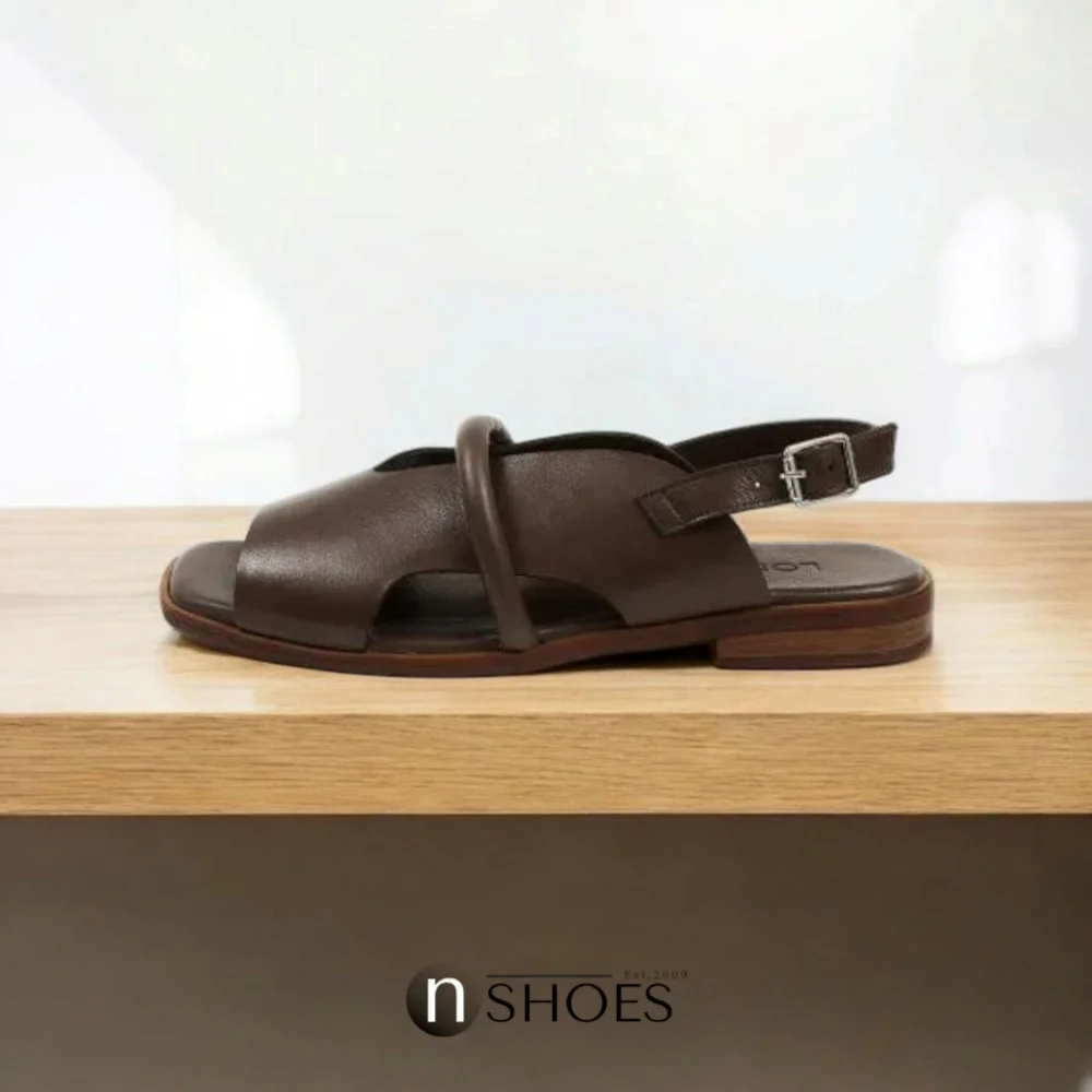 Women's brown sandals Lonza Bergen Brown New York model 5911