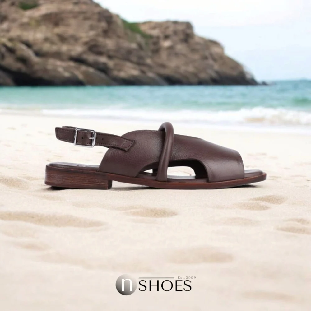 Women's brown sandals Lonza Bergen Brown New York model 5911